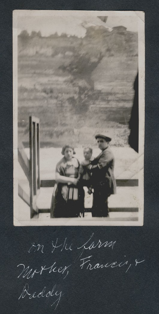 On the farm, Mother, Francis and Daddy